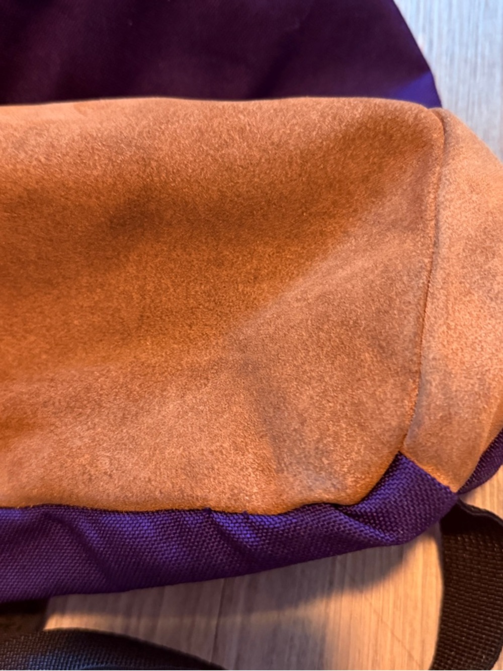 Vintage JanSport Purple Backpack with Tan Accents - Picture 7 of 13